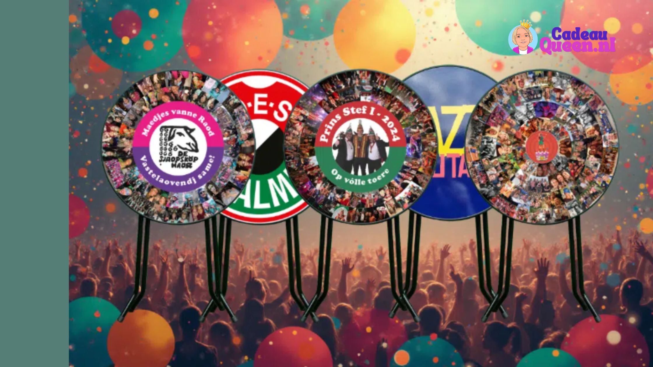 Leuk idee voor jubileum of verjaardag; bedruk een sta tafel