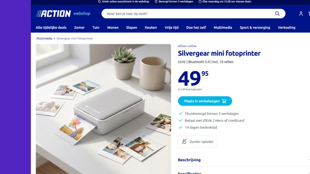 de webshop van de action